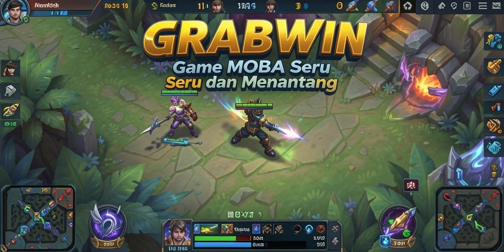 Tangkapan layar menunjukkan aksi seru dari gameplay MOBA.