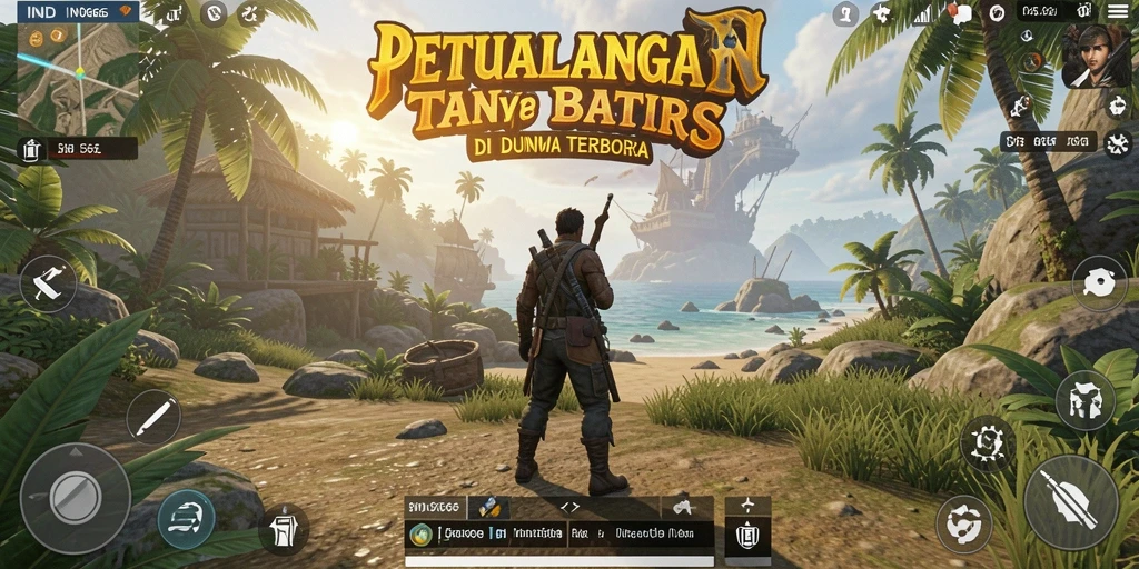 Screenshot gameplay IND666 menampilkan eksplorasi dunia terbuka yang menakjubkan.