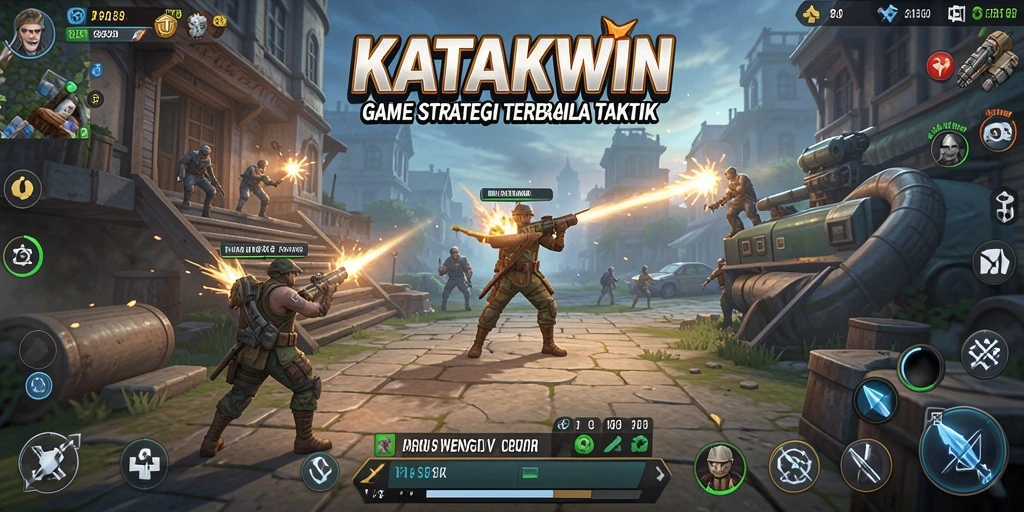 Tampilan menarik dari gameplay KATAKWIN yang penuh strategi.