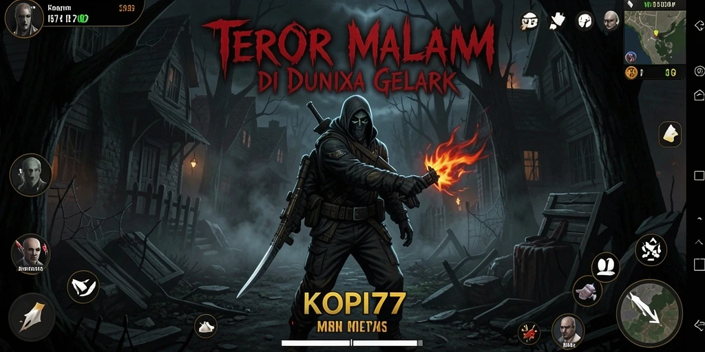 Screenshot KOPI77 menampilkan suasana mencekam dan gameplay penuh ketegangan.