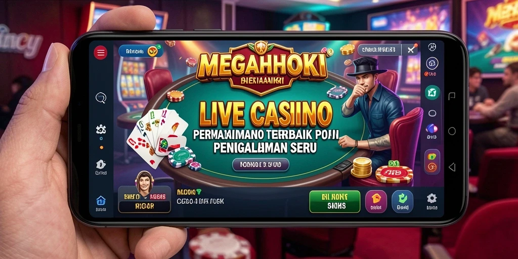 Gameplay seru Live Casino di MEGAHOKI dengan dealer profesional.