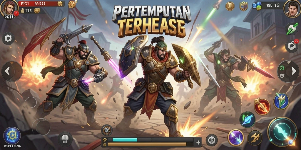 Tampilan menarik dari arena pertempuran di PG11, menampilkan gameplay yang seru.