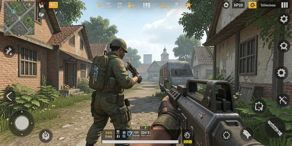 Screenshot menunjukkan gameplay intens dengan elemen TPS yang mendebarkan.