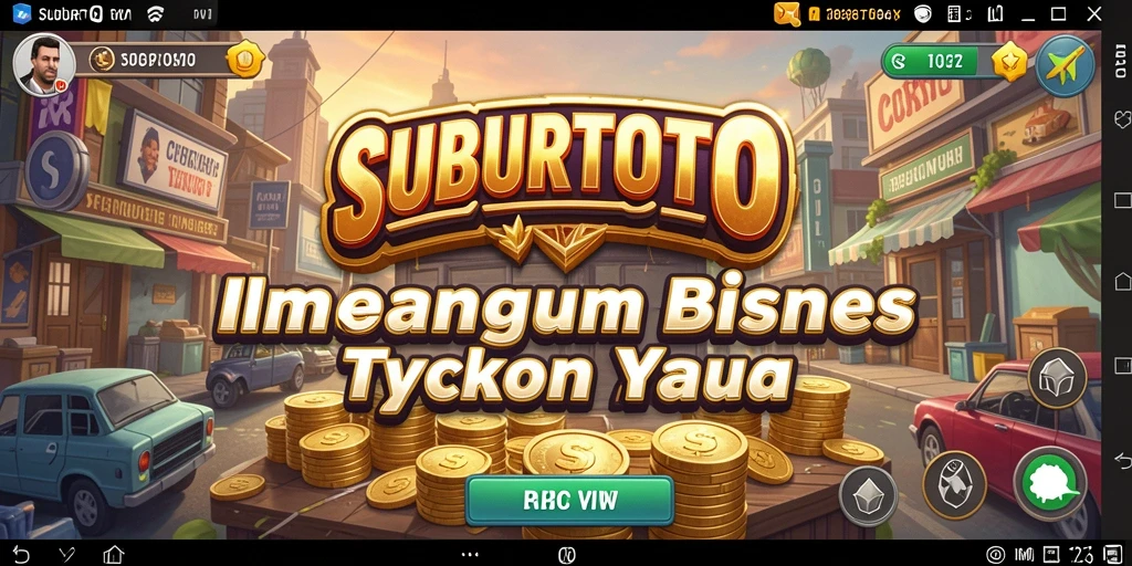 Tampilan gameplay SUBURTOTO menampilkan aktivitas bisnis yang seru dan menantang.